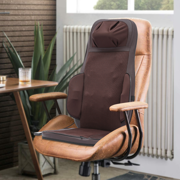 Siège de massage à compression, masseur de dos avec chaleur, massage du cou, des épaules, du dos et des cuisses