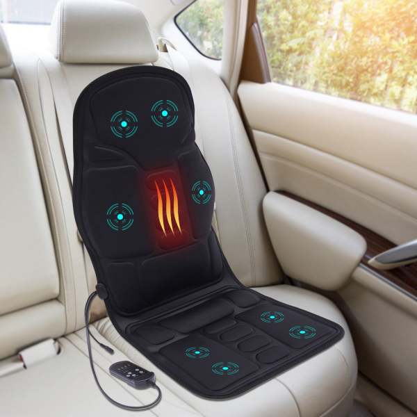 Coussin de siège de massage avec chaleur et vibrations, masseur de dos pour chaises, tapis de massage pour la relaxation à la maison et au bureau Coussin de siège de massage avec chaleur et vibrations, masseur de dos pour chaises, tapis de massage pour la relaxation à la maison et au bureau