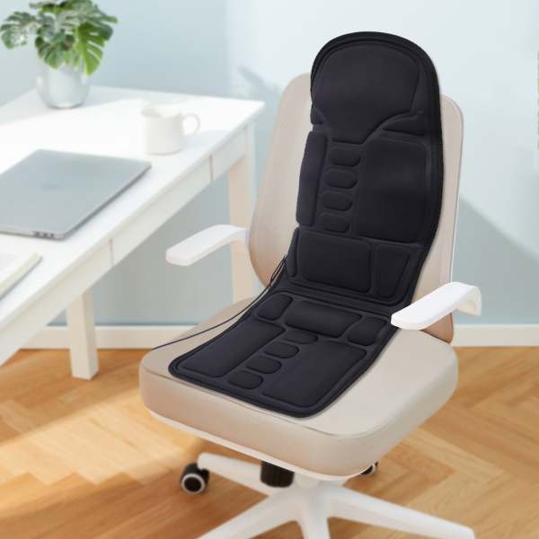 Coussin de siège de massage avec chaleur et vibrations, masseur de dos pour chaises, tapis de massage pour la relaxation à la maison et au bureau Coussin de siège de massage avec chaleur et vibrations, masseur de dos pour chaises, tapis de massage pour la relaxation à la maison et au bureau
