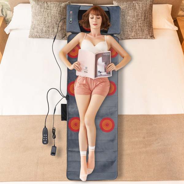 Tapis de massage complet du corps avec chaleur, coussin de massage Shiatsu
