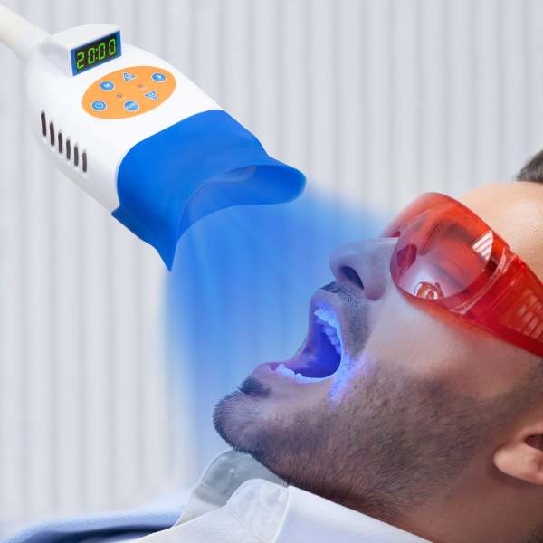 Machine professionnelle de blanchiment des dents Lumière LED, Mobile 36W Lampe dentaire de blanchiment, 2 couleurs lumière bleue/rouge Machine professionnelle de blanchiment des dents Lumière LED, Mobile 36W Lampe dentaire de blanchiment, 2 couleurs lumière bleue/rouge