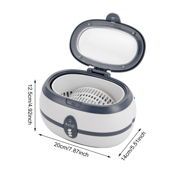 Nettoyeur ultrasonique 600ML, Machine à laver 40kHz pour bijoux/lunettes/instruments dentaires, équipement de laboratoire étanche Nettoyeur ultrasonique 600ML, Machine à laver 40kHz pour bijoux/lunettes/instruments dentaires, équipement de laboratoire étanche
