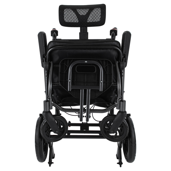 Fauteuil roulant inclinable AC976LG(12)-46, fauteuil roulant de transport pliable pour personnes âgées, fauteuil roulant inclinable pour adultes
