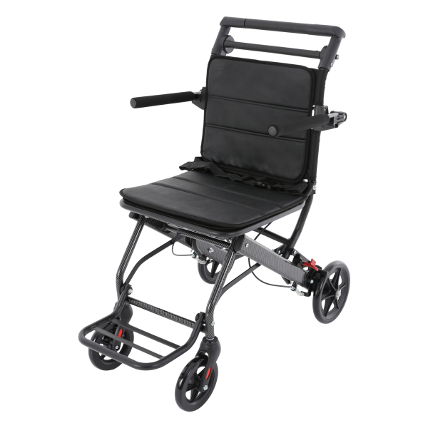 Fauteuil roulant de transport pliable noir, fauteuil roulant de voyage portable, fauteuil roulant de transport pliable avec sac de rangement Fauteuil roulant de transport pliable noir, fauteuil roulant de voyage portable, fauteuil roulant de transport pliable avec sac de rangement