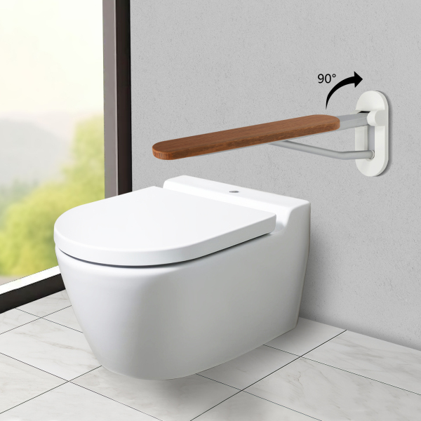 Rampes de toilettes, salle de bains, maison de retraite, rampes pliantes sans obstacle pour personnes handicapées
