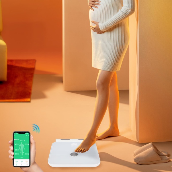 Balance électronique intelligente, balance de graisse corporelle à 8 électrodes, balance de poids multifonction