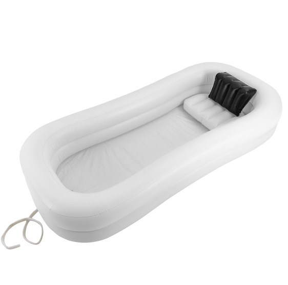 Baignoire gonflable portative pour adultes, baignoire en PVC, pour adultes, blanche
