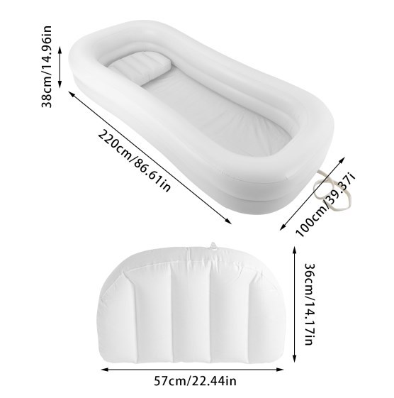 Baignoire gonflable portative pour adultes, baignoire en PVC, pour adultes, blanche Baignoire gonflable portative pour adultes, baignoire en PVC, pour adultes, blanche