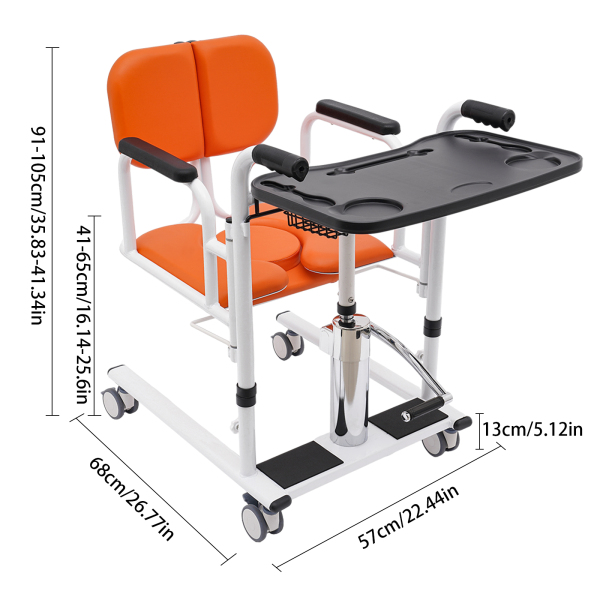 Fauteuil roulant portatif de transport de personnes âgées d'ascenseur patient hydraulique à la maison