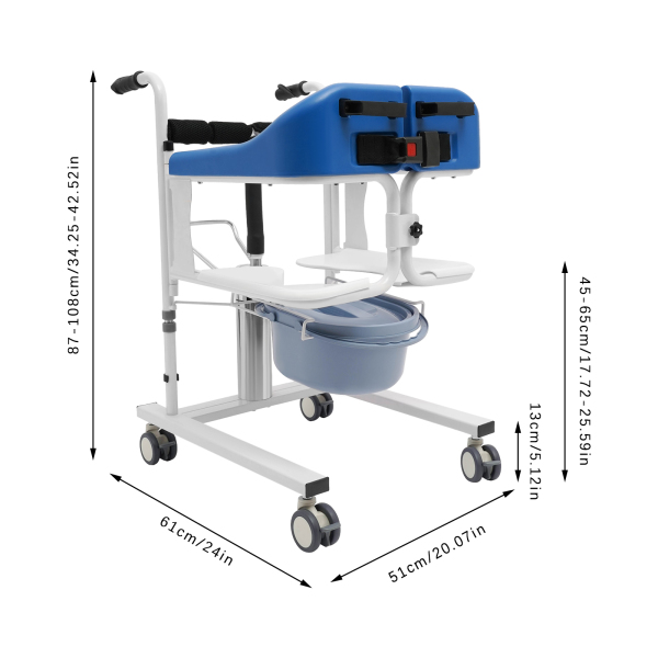 Fauteuil roulant hydraulique CNCEST avec élévateur de patient pour fauteuil roulant de transport à domicile