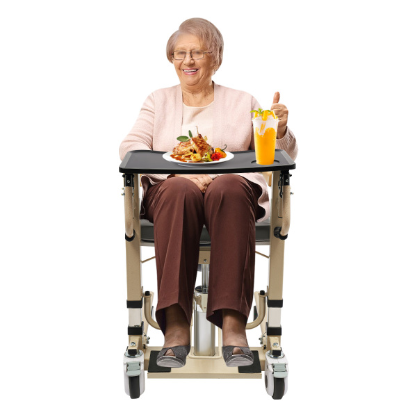 Ascenseur de patient pour la maison, fauteuil roulant divisé à 180 °, élévateur de transport portable, élévateur de transport portable avec pot