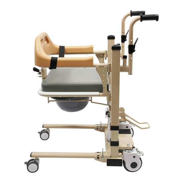 Ascenseur de patient pour la maison, fauteuil roulant divisé à 180 °, élévateur de transport portable, élévateur de transport portable avec pot