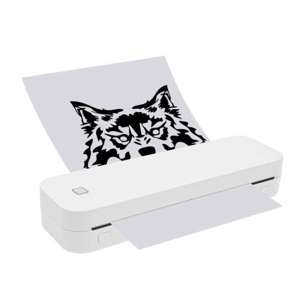 Imprimante de pochoirs sans fil, machine d'impression portable, imprimante de pochoirs thermique - Blanc