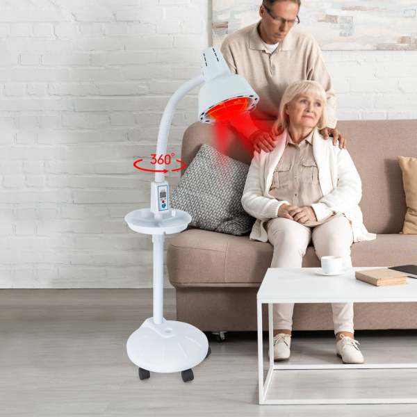 Lampe Infrarouge Chauffante 275W, Température Réglable, Lampe Thermique Infrarouge Puissante pour Soulager les Douleurs Musculaires ou Les Rhumes