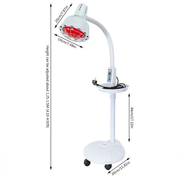 Lampe Infrarouge Chauffante 275W, Température Réglable, Lampe Thermique Infrarouge Puissante pour Soulager les Douleurs Musculaires ou Les Rhumes