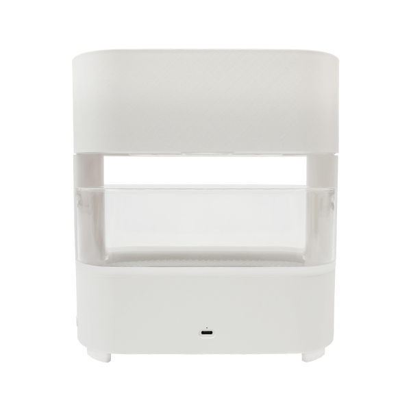 Humidificateur ultrasonique, Mini Humidificateur LED, Humidificateur d'air, 22*9*24.2cm, Blanc