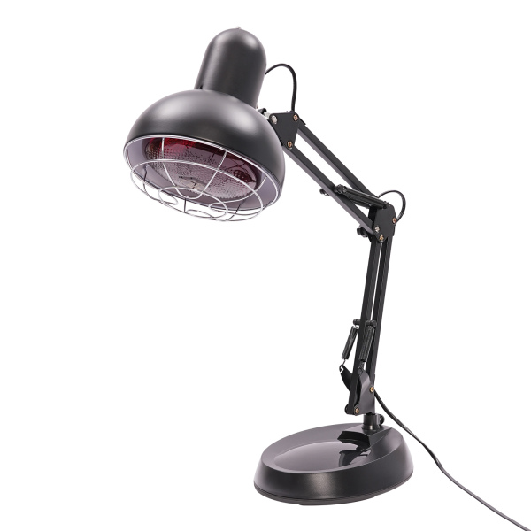 Lampe à lumière rouge, lampe à chaleur, lampe de traitement à infrarouge, hauteur maximale du produit de 65 cm, noir. Hauteur du produit : 65cm, Noir
