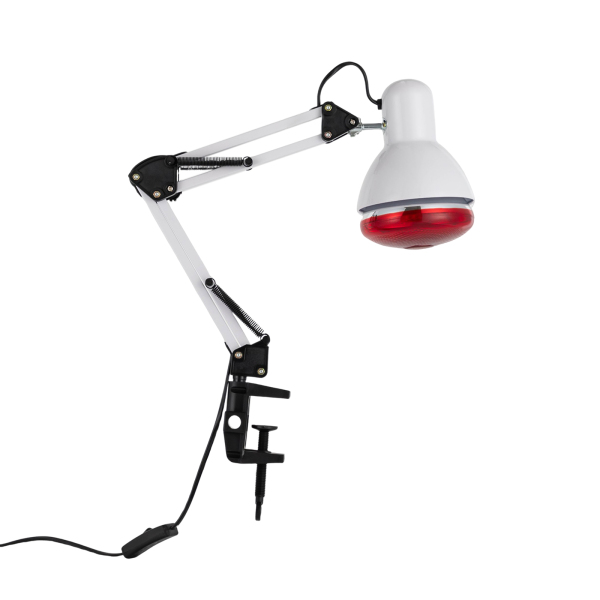 Lampe infrarouge, luminothérapie infrarouge, température de chauffage : environ 100℃, 220V, 150W, blanc
