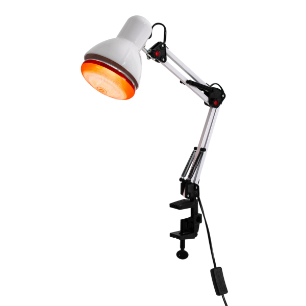Lampe infrarouge, luminothérapie infrarouge, température de chauffage : environ 100℃, 220V, 150W, blanc
