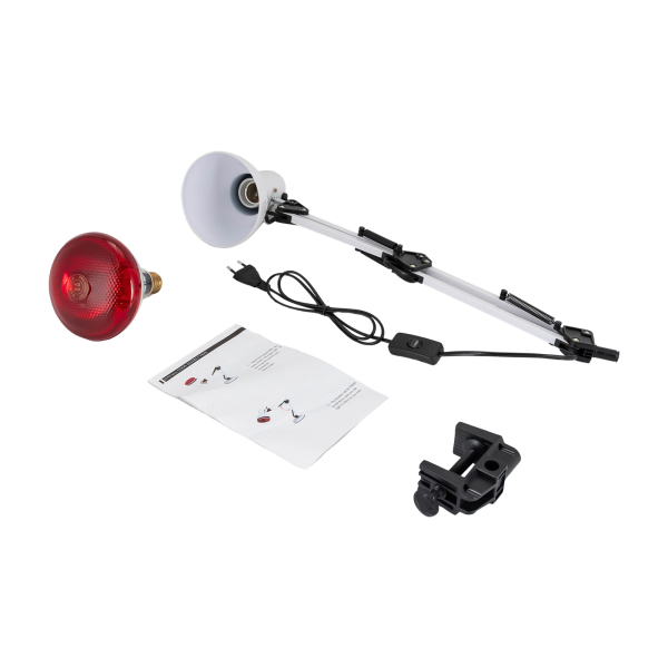 Lampe infrarouge, luminothérapie infrarouge, température de chauffage : environ 100℃, 220V, 150W, blanc