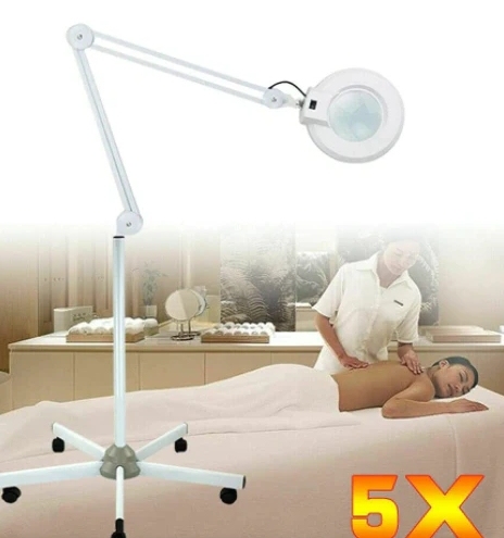 Amplificateur 5 roues avec support mobile Amplificateur pour salons de beauté (5 luminosité)