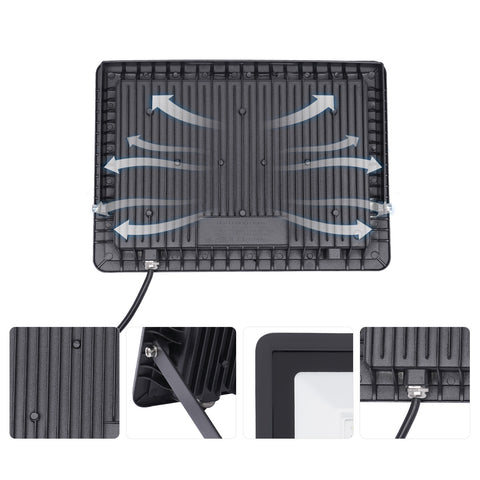 Lot de 2 spots LED d'extérieur super lumineux IP66 étanche