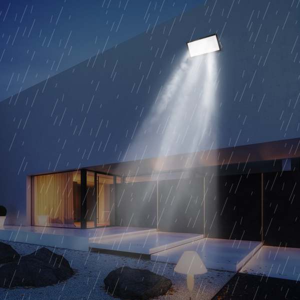 Projecteur LED 500 W, étanche IP66, 40 000 lm, lumière du jour 6500 K, lumière du jour blanche super lumineuse, projecteur d'extérieur à LED