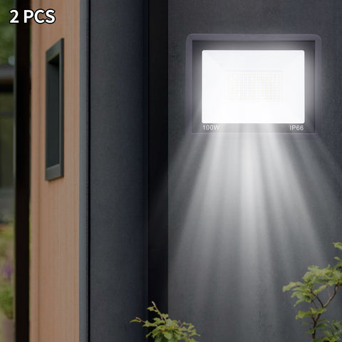 Lot de 2 spots LED d'extérieur super lumineux IP66 étanche