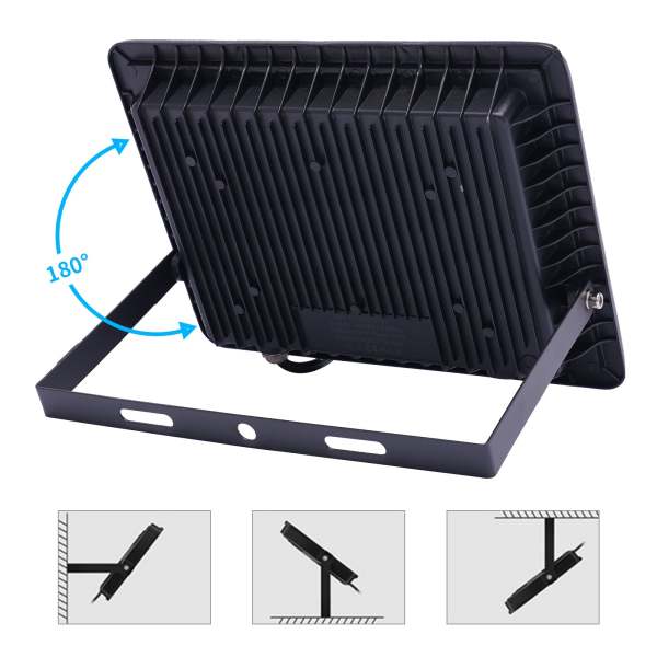 Lot de 2 spots LED d'extérieur super lumineux IP66 étanche avec câble de 1,5 m, prise 6000-6500 K pour jardin, cour, garage