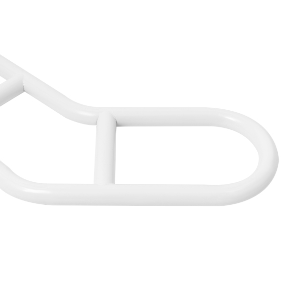 Main courante à un poteau, Rampe d'escalier extérieure pour marches, Rampe d'escalier en U, Blanc