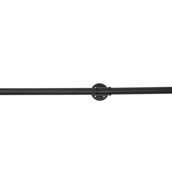 Main courante tubulaire, métal robuste, portante, 8ft, 3 sections, distance au mur : 8cmm, noir