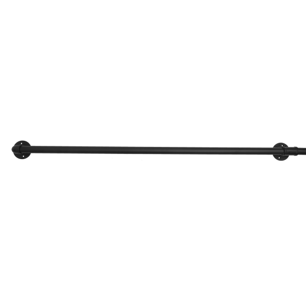 Garde-corps tubulaire, métal robuste avec capacité de charge, construction solide, 12 pieds, 3 sections, noir