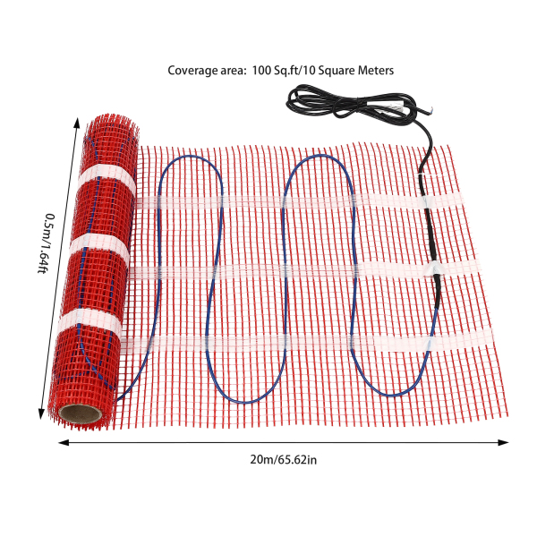 Kit de tapis chauffant, système de chauffage au sol, tapis de sol chauffant
