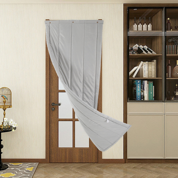 Rideau de porte isolant, moustiquaire pour portes d'hiver, couverture d'isolation acoustique, 70*200cm, Gris Rideau de porte isolant, moustiquaire pour portes d'hiver, couverture d'isolation acoustique, 70*200cm, Gris