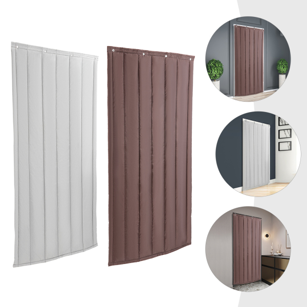 39.5*83 Inch Door Curtain Brown Thermal Insulated Door Curtain