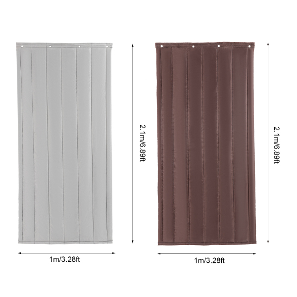 39.5*83 Inch Door Curtain Brown Thermal Insulated Door Curtain 39.5*83 Inch Door Curtain Brown Thermal Insulated Door Curtain