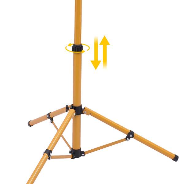 Lampe de travail LED 2*100W avec trépied télescopique étanche IP65 angle de lumière réglable projecteur LED portable en métal pour entrepôt cour