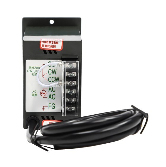 Motoréducteur avec variateur de vitesse + support, 6 W, AC 220 V, 90 K