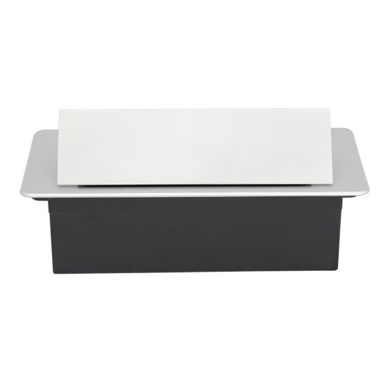Prise pop-up avec 2 USB, pliable, pour cuisine/bureau/établi, argent Prise pop-up avec 2 USB, pliable, pour cuisine/bureau/établi, argent