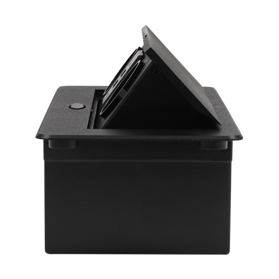Prise pop-up avec 2 USB, pliable, pour cuisine/bureau/établi, noir