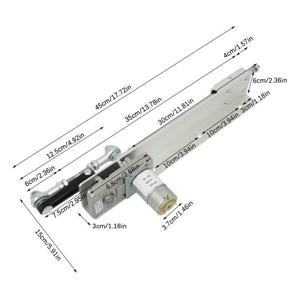Moteur linéaire à cycle alternatif, actionneur linéaire à course réglable, actionneur linéaire télescopique DC 24 V, 20-120 tr/min