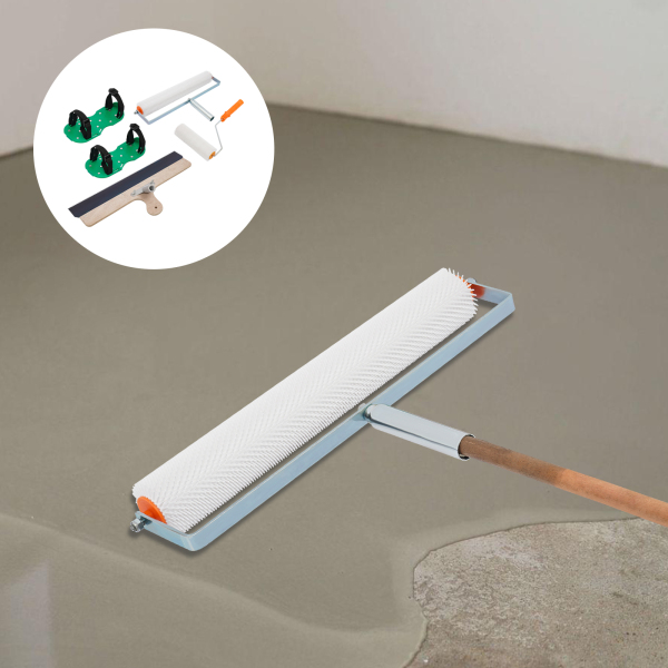 Kit d'outils pour ciment autonivelant, Kit d'outils pour niveler les sols en ciment, Outils autonivelants