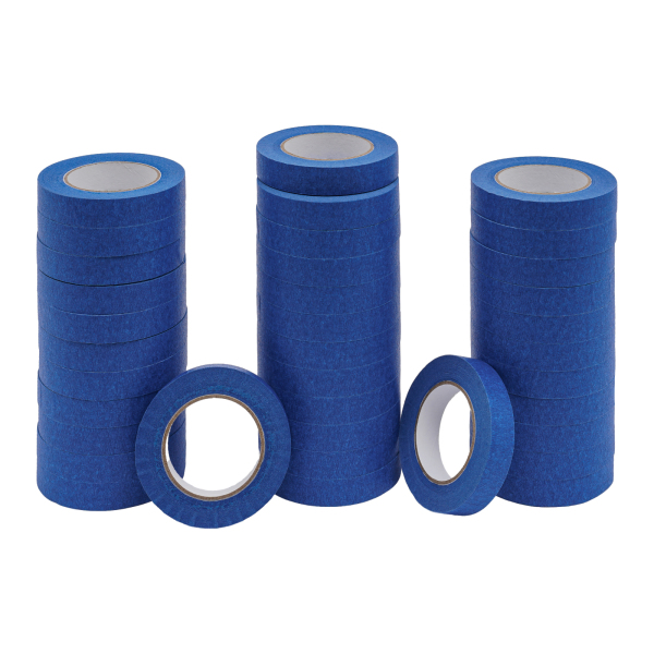 36 rouleaux de ruban de peintre, 24 mm x 55 m, masquage bleu, ruban de peintre, résistant aux UV, résistant à l'humidité