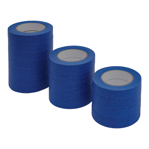 36 rouleaux de ruban de peintre, 24 mm x 55 m, masquage bleu, ruban de peintre, résistant aux UV, résistant à l'humidité 36 rouleaux de ruban de peintre, 24 mm x 55 m, masquage bleu, ruban de peintre, résistant aux UV, résistant à l'humidité