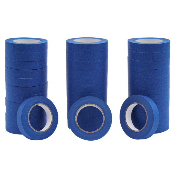 36 rouleaux de ruban de peintre, 24 mm x 55 m, masquage bleu, ruban de peintre, résistant aux UV, résistant à l'humidité 36 rouleaux de ruban de peintre, 24 mm x 55 m, masquage bleu, ruban de peintre, résistant aux UV, résistant à l'humidité