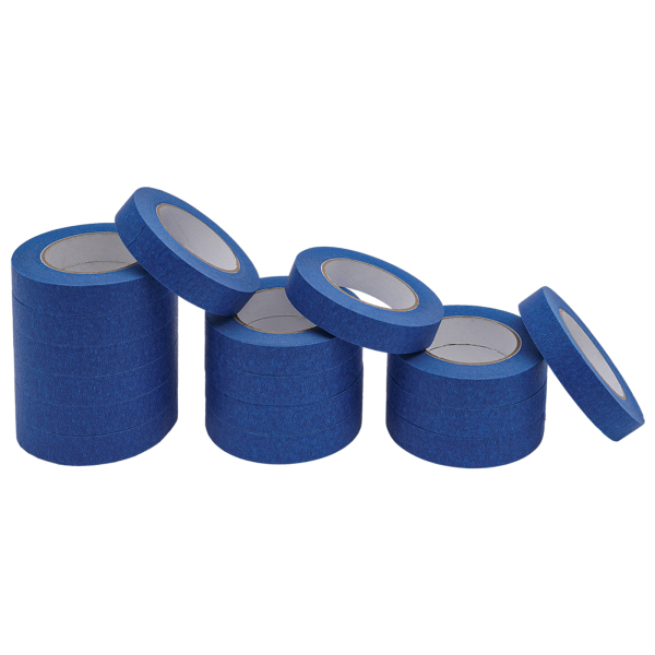 36 rouleaux de ruban de peintre, 24 mm x 55 m, masquage bleu, ruban de peintre, résistant aux UV, résistant à l'humidité