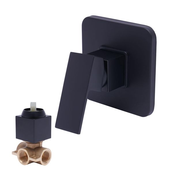 Robinet de douche encastré noir pour salle de bain, lavabo ou baignoire encastré