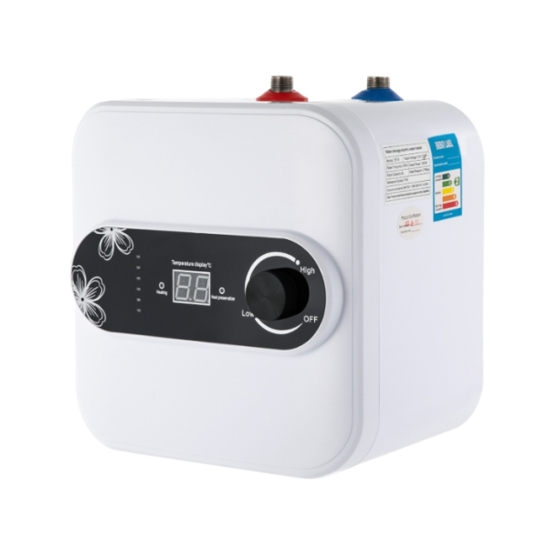 Mini chauffe-eau électrique sans réservoir 1500W 220V 8L avec indicateur de température LED pour cuisine et salle de bain