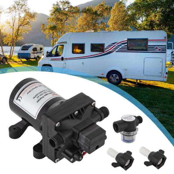 Pompe à eau pour caravane, camping-car, bateau, pression de 55 PSI, 12V, haut débit Pompe à eau pour caravane, camping-car, bateau, pression de 55 PSI, 12V, haut débit