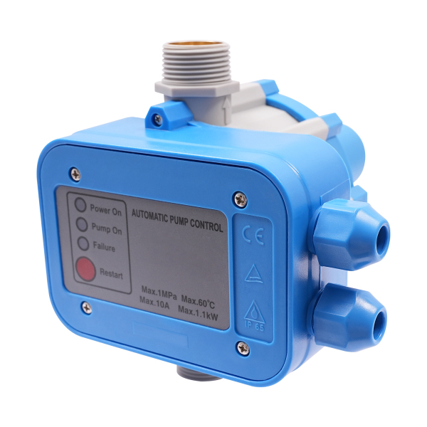 Régulateur de pression de pompe à eau automatique, Régulateur de pression de pompe à eau intelligent, Bleu